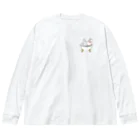 ふじやぎのBath Timeうさぎ Big Long Sleeve T-Shirt