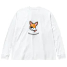 小町ちゃんの人んちの犬です。 ビッグシルエットロングスリーブTシャツ