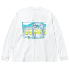 始発ちゃんの忘れ雪 ビッグシルエットロングスリーブTシャツ