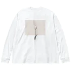 rilybiiのantique peach milk tea × logo message Big Long Sleeve T-Shirt