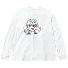 リタホワイト🧊🦢セルフ受肉的なの自画像くん ビッグシルエットロングスリーブTシャツ