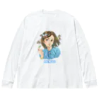 石原有輝香 official SUZURIの虫愛づる母君 designated by 北大路ツカサ ビッグシルエットロングスリーブTシャツ