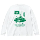 kg_shopのTHE ONSEN TIME【非常口パロディ】 ビッグシルエットロングスリーブTシャツ