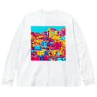 TakashiSのcolorful houses ビッグシルエットロングスリーブTシャツ