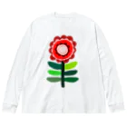 4_seasonのLITTLE FLOWER (RED2) Big Long Sleeve T-Shirt