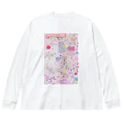 nijiiro_kimagure_handmade ぬぃみのぬぃみの相棒のミミィ ビッグシルエットロングスリーブTシャツ