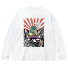 Gonta1059の蛙さん2 ビッグシルエットロングスリーブTシャツ