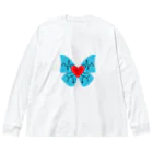 🦋Death Butterfly🦋のLove Butterfly Big Long Sleeve T-Shirt