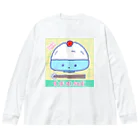 🌈キクチンのおみせやさん🌈のほかほかOKOMEくん（80年代ファンシー） ビッグシルエットロングスリーブTシャツ