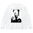 Burutasu のgoth girl white ビッグシルエットロングスリーブTシャツ