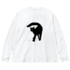 小鳥と映画館の黒猫たんのおちりが堪能出来る権利の付与 ロゴ無し Big Long Sleeve T-Shirt