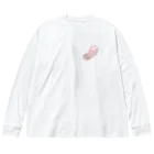 Jackalope Houseのツノアリウサギアジサイモドキウミウシ 桃色ver. Big Long Sleeve T-Shirt