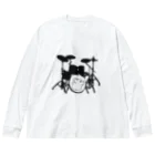 ロジローのドラム(ネコ)黒 Big Long Sleeve T-Shirt