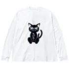 blueberryショップのめがねこ ビッグシルエットロングスリーブTシャツ