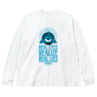 うぉーるのとこのREAL EYES REALIZE REAL LIES (BLUE ver.) ビッグシルエットロングスリーブTシャツ