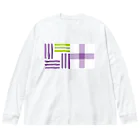 toitoi shopのogori 叶え星紋様(パープル・グリーン) Big Long Sleeve T-Shirt