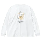 ぷぷまるのぷぷまる なかよし ロゴ入り ビッグシルエットロングスリーブTシャツ