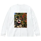 柴犬けんたろー。の柴犬のけんたろー ビッグシルエットロングスリーブTシャツ