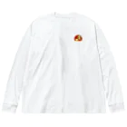 GOODS SHOP【そぞろな小窓】 SUZURI店の[ワンポイント]【脱穀してからね】 Big Long Sleeve T-Shirt