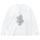 横山　ぐぐのyojiyoji灰猫 Big Long Sleeve T-Shirt