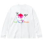 ちょらぷみの赤ちゃんアザラシとフィギュアスケートぱんだ　アイスのパンダ Big Long Sleeve T-Shirt