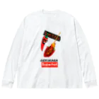 串カツワールドの超激辛串カツ串揚げグッズgekikara ビッグシルエットロングスリーブTシャツ