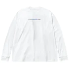 Geek Productsのa little blue today - white ビッグシルエットロングスリーブTシャツ