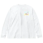 グッズショップKAZUの3匹電車ごっこけあうさ Big Long Sleeve T-Shirt