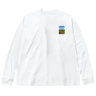 Ripples沖縄レジンアートの沖縄の海とハイビスカス Big Long Sleeve T-Shirt