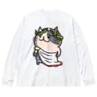 ひよこ男爵とまだむにゃんのにゃえさる (まだむにゃん) Big Long Sleeve T-Shirt