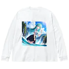 未来アニメスタジオのAIキャラクター Big Long Sleeve T-Shirt