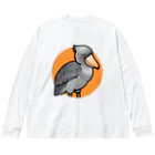 Cody the LovebirdのChubby Bird ハシビロコウ ビッグシルエットロングスリーブTシャツ