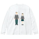 Katie（カチエ）のブレザーの制服の学生 Big Long Sleeve T-Shirt