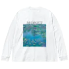 MUGEN ARTのモネ　睡蓮　Claude Monet / Water Lilies Big Long Sleeve T-Shirt