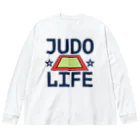 sports_tower スポーツタワーの柔道・JUDO・じゅうどう・グッズ・デザイン・武道・#Tシャツ・柔(やわら)の術・投げ技・固め技・当身技・格闘技・日本・柔術・男子・女子・かっこいい・かわいい・強靭・選手・柔よく剛を制す・世界・柔道場 ビッグシルエットロングスリーブTシャツ