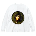 MUGEN ARTのメドゥーサ　カラヴァッジオ　Caravaggio / Medusa ビッグシルエットロングスリーブTシャツ