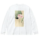 MUGEN ARTの小原古邨　蓮と雀　Ohara Koson / Songbird and Lotus Big Long Sleeve T-Shirt