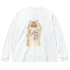 トコロコムギのおねだりにゃんこ Big Long Sleeve T-Shirt