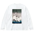 MUGEN ARTの小原古邨　雪中群鷺（白鷺の群れ）日本のアートTシャツ＆グッズ Big Long Sleeve T-Shirt