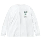 Nursery Rhymes  【アンティークデザインショップ】のクリスマスローズ - アサギフユボタン Big Long Sleeve T-Shirt