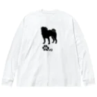 bow and arrow のパグ犬 Big Long Sleeve T-Shirt