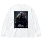 AI-assembleの熊の柔道家 ビッグシルエットロングスリーブTシャツ