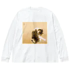 寿めでたや(ukiyoe)の日本画：班猫；竹内栖鳳 ビッグシルエットロングスリーブTシャツ