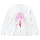 ヤバいTシャツ屋しゃんの暑い夏はアイスだ005 Big Long Sleeve T-Shirt