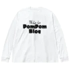 mf@PomPomBlogのMutant Pom Pom Blog Logo Big Long Sleeve T-Shirt