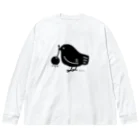 イラスト MONYAAT のみつぐトリ黒 Big Long Sleeve T-Shirt