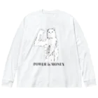 殺戮の勇者のPOWER is MONEYシャツ Big Long Sleeve T-Shirt