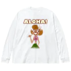 PPBOBBY13のALOHA Hula Girl ビッグシルエットロングスリーブTシャツ