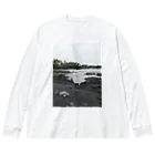 みちゅぱのハワイ島 ブラックビーチとウミガメ Big Long Sleeve T-Shirt