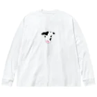 shopえむ。の子牛ちゃん（ツノあり） ビッグシルエットロングスリーブTシャツ